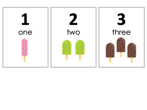 Sweet Summer Treats Learn + PLAY Numbers to 10