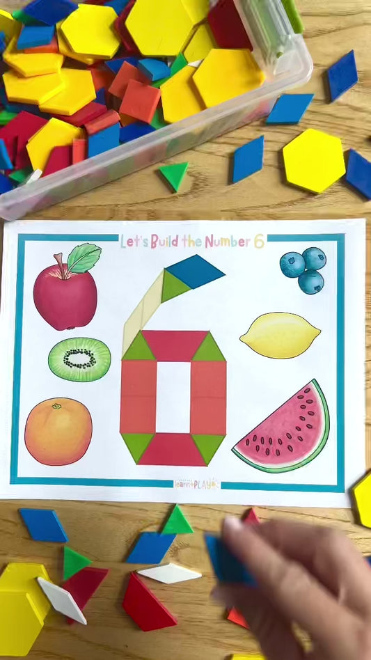 Pattern Blocks Building - Numbers