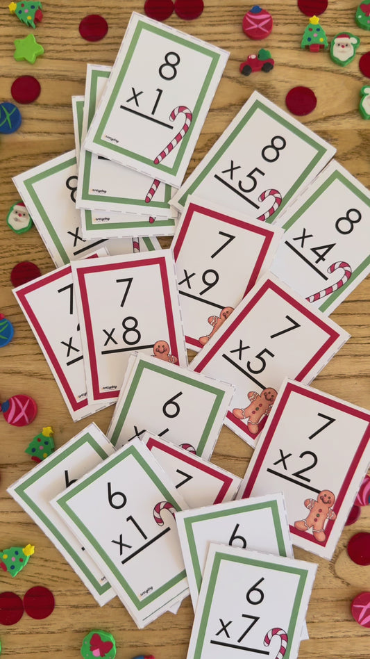 Christmas Multiplication Fact Cards