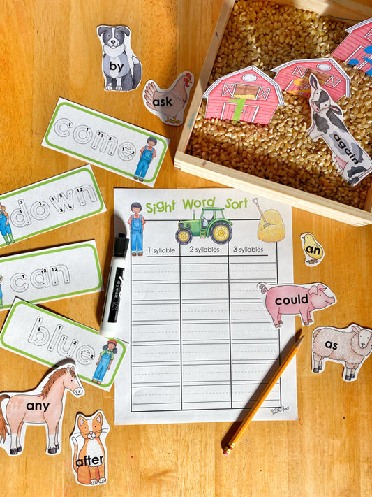 Sight Words on the Farm