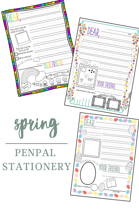 Friendly Letter Stationery - Spring