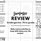 Summer Review Kindergarten/First Grade