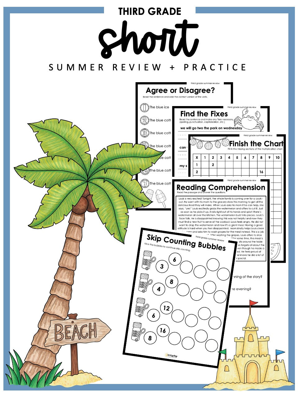 SHORT Summer Review - Third Grade