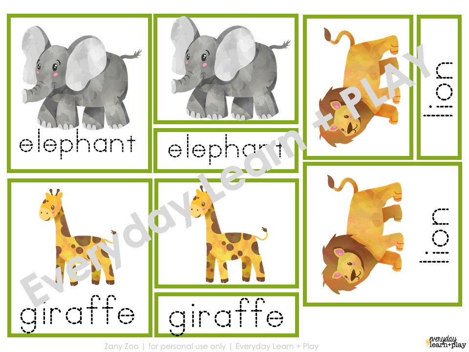 Zany Zoo Learn + PLAY Calendar