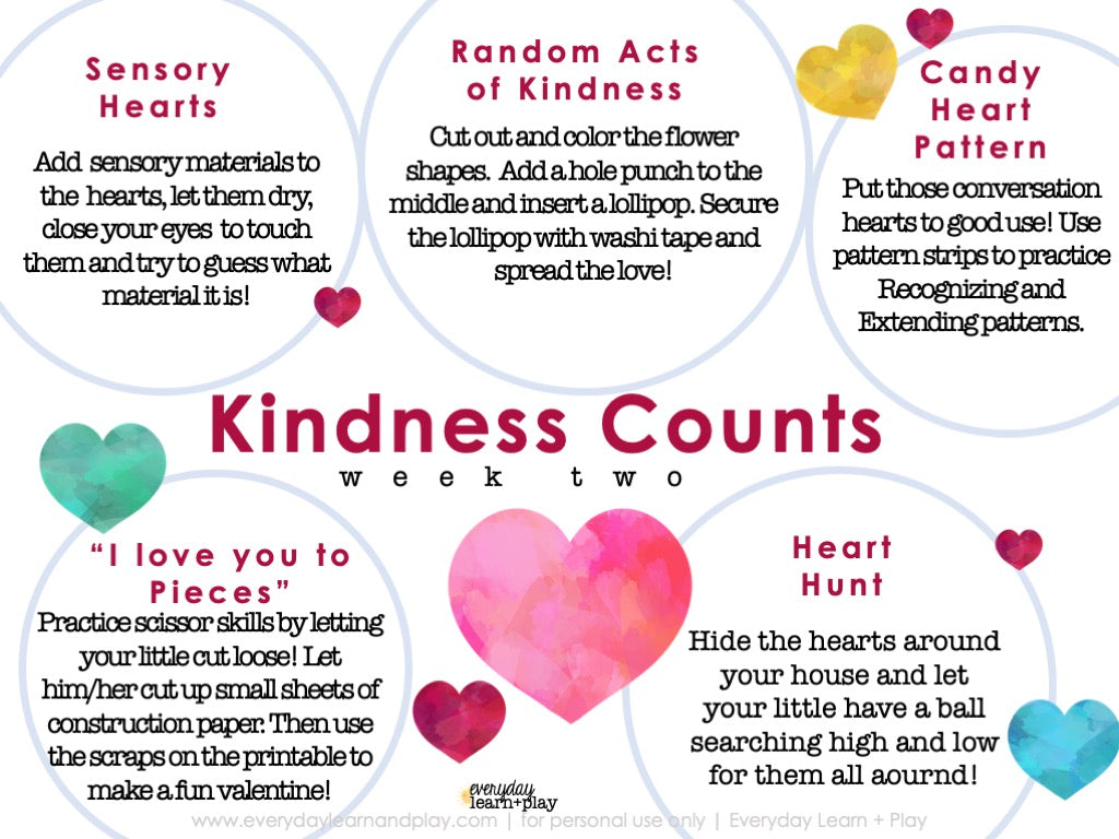 Kindness Counts Learn + Play Calendar